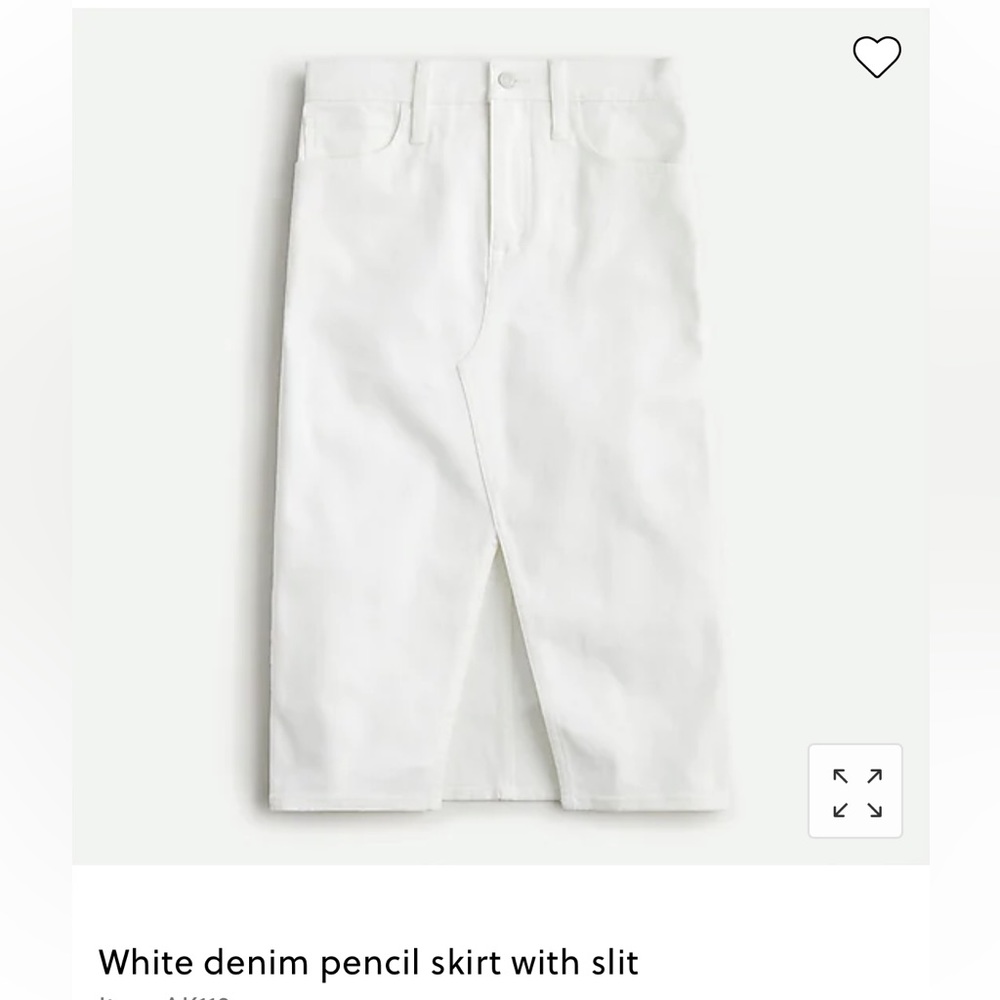 ❗️Final Sale! ❗️ J. Crew White Denim Midi Skirt